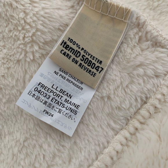 LL Bean Medium Women's Wicked Plush Robe Cream Brand New No tag - Picture 7 of 16